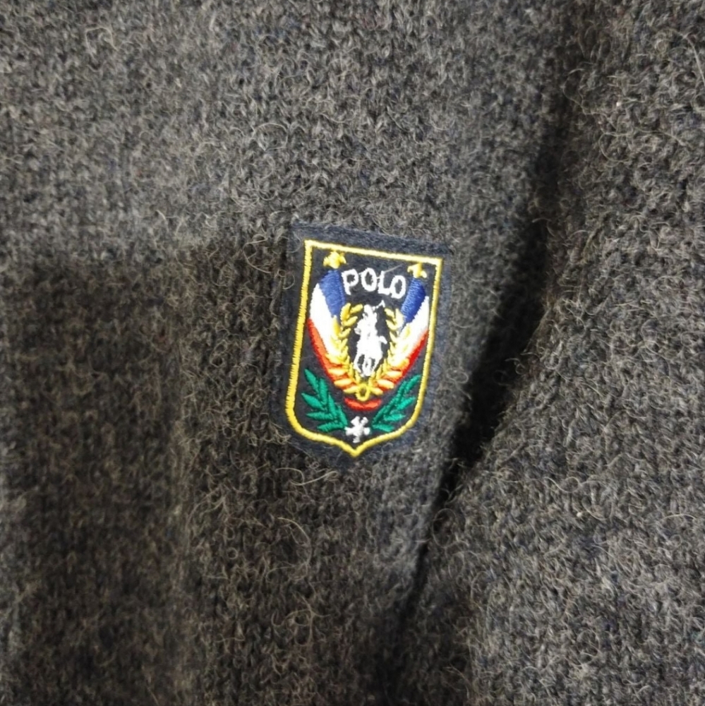 Polo by Ralph Lauren Uni-Crest Men's Charcoil Grey Sweater - Picture 3 of 5